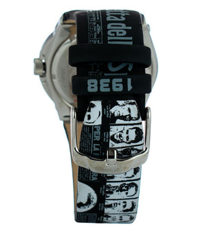 Chronotech Black Leather Sport Watch