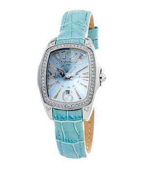 Chronotech Blue Leather Dress Watch