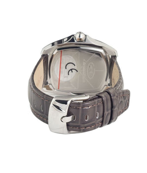 Chronotech Black Leather Dress Watch