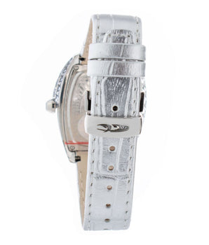 Chronotech Silver Leather Dress Watch