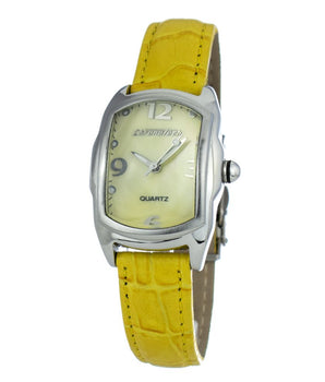 Chronotech Yellow Leather Dress Watch