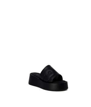 Furla Black Leather Slippers