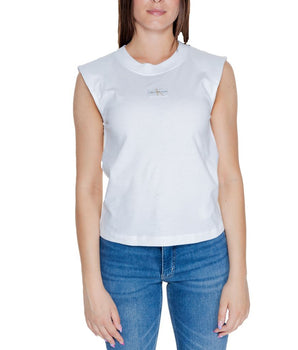 Calvin Klein Jeans White Cotton T-Shirt