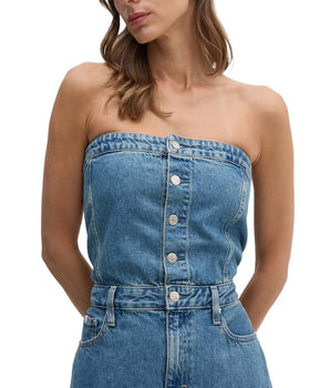 Calvin Klein Jeans Blue Cotton Long Dress