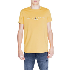 Camiseta de algodón amarilla de Tommy Hilfiger