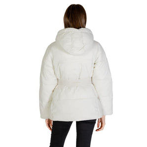 Calvin Klein Jeans Cream Nylon Jackets & Coat Calvin Klein Jeans 