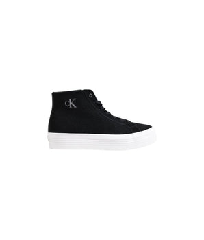 Calvin Klein Jeans Black Suede Leather Platform Sneakers