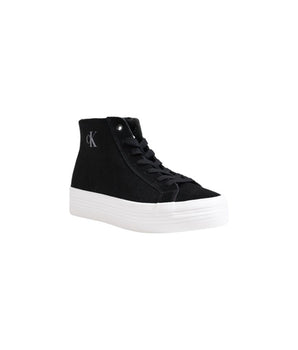 Calvin Klein Jeans Black Suede Leather Platform Sneakers
