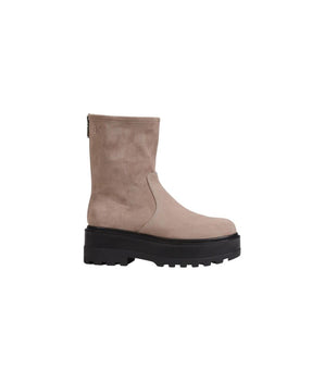 Calvin Klein Jeans Beige Recycled Polyester Ankle Boots