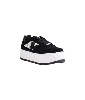 Calvin Klein Jeans Black Leather Platform Sneakers