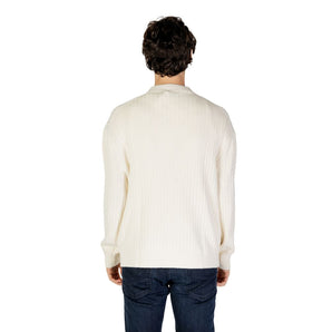 Suéter de algodón color crema de Calvin Klein Jeans
