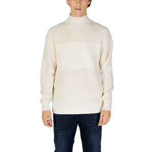 Suéter de algodón color crema de Calvin Klein Jeans