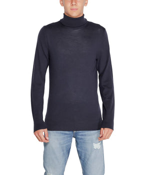 Calvin Klein Blue Wool Turtleneck