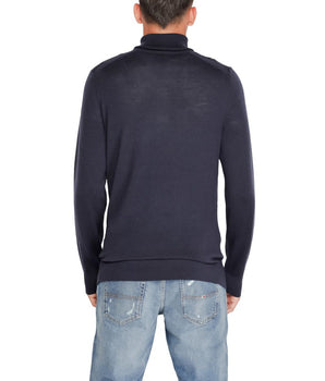 Calvin Klein Blue Wool Turtleneck