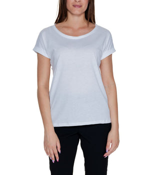 Vila Clothes White Cotton T-Shirt