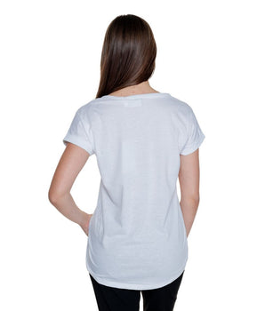 Vila Clothes White Cotton T-Shirt