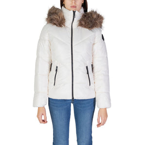 Only Cream Polyamide Jackets &amp; Coat