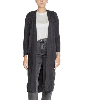 Only Gray Marabou Cardigan