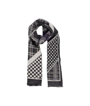 Sandro Ferrone Black Viscose Scarf