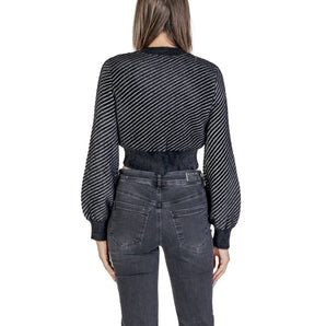 Sandro Ferrone Black Polyamide Cardigan