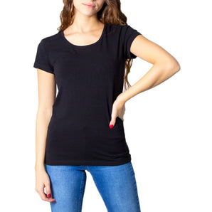 Only Black Cotton Tops &amp; T-Shirts