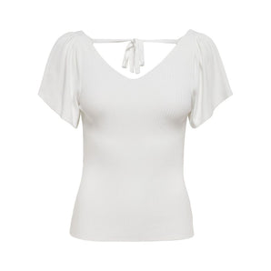 Only White Polyamide Tops &amp; T-Shirt