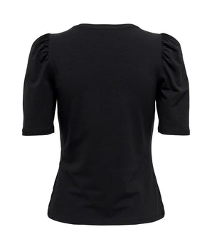 Only Camisetas y tops de algodón negros