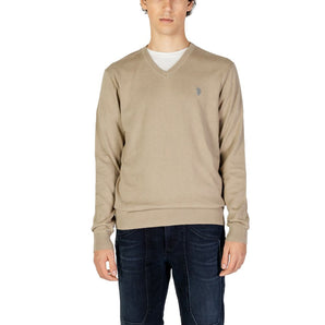 US POLO ASSN. Beige Cotton Sweater