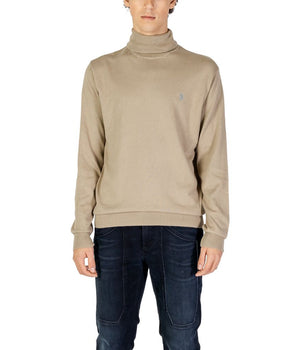 US POLO ASSN. Beige Cotton Turtleneck