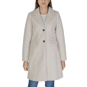 Only Beige Polyester Jackets &amp; Coat