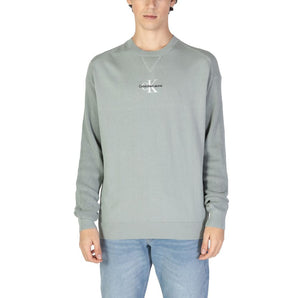 Suéter de algodón verde de Calvin Klein Jeans
