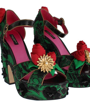 Cuñas Dolce &amp; Gabbana Enchanted Sicily con brocado de cristal