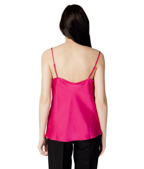 Vila Clothes Pink Polyester Tank Tops