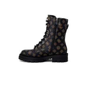 Guess Brown Artificial Leather Lace-Up Boots