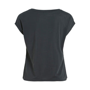 Vila Clothes Camiseta y tops de tencel negro