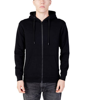Jack Jones Black Polyester Hoodie