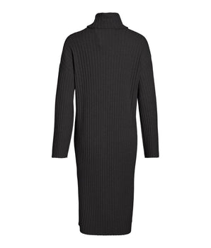 Vila Clothes Gray Nylon Midi Dress