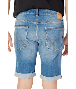 Gas Blue Cotton Bermuda Shorts