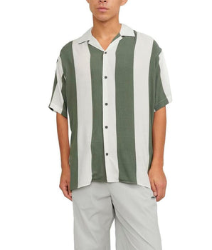 Jack Jones Green Viscose Shortsleeve Shirt