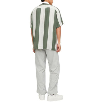 Jack Jones Green Viscose Shortsleeve Shirt