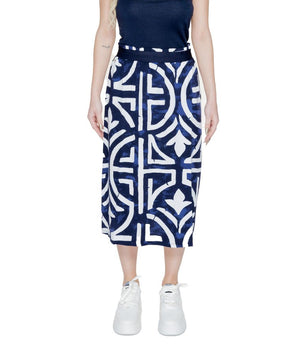 Street One Blue Viscose Long Skirt