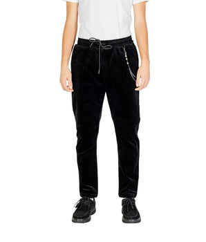 Gianni Lupo Black Cotton Casual Pants