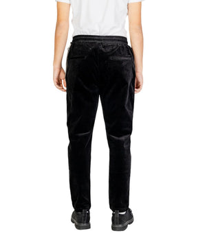 Gianni Lupo Black Cotton Casual Pants