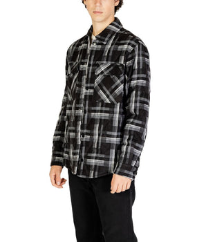 Gianni Lupo Black Polyester Coat