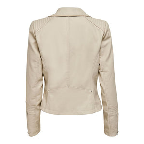 Only Beige Viscose Jackets &amp; Coat