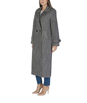 Vila Clothes Black Polyester Coat