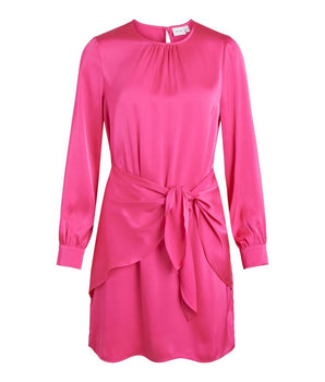 Vila Clothes Pink Polyester Short Dress