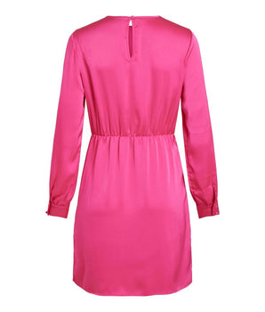 Vila Clothes Pink Polyester Short Dress