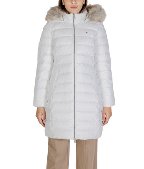 Tommy Hilfiger Jeans White Recycled Polyester Coat