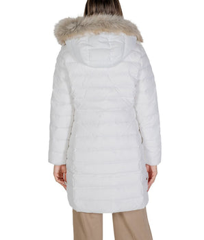 Tommy Hilfiger Jeans White Recycled Polyester Coat